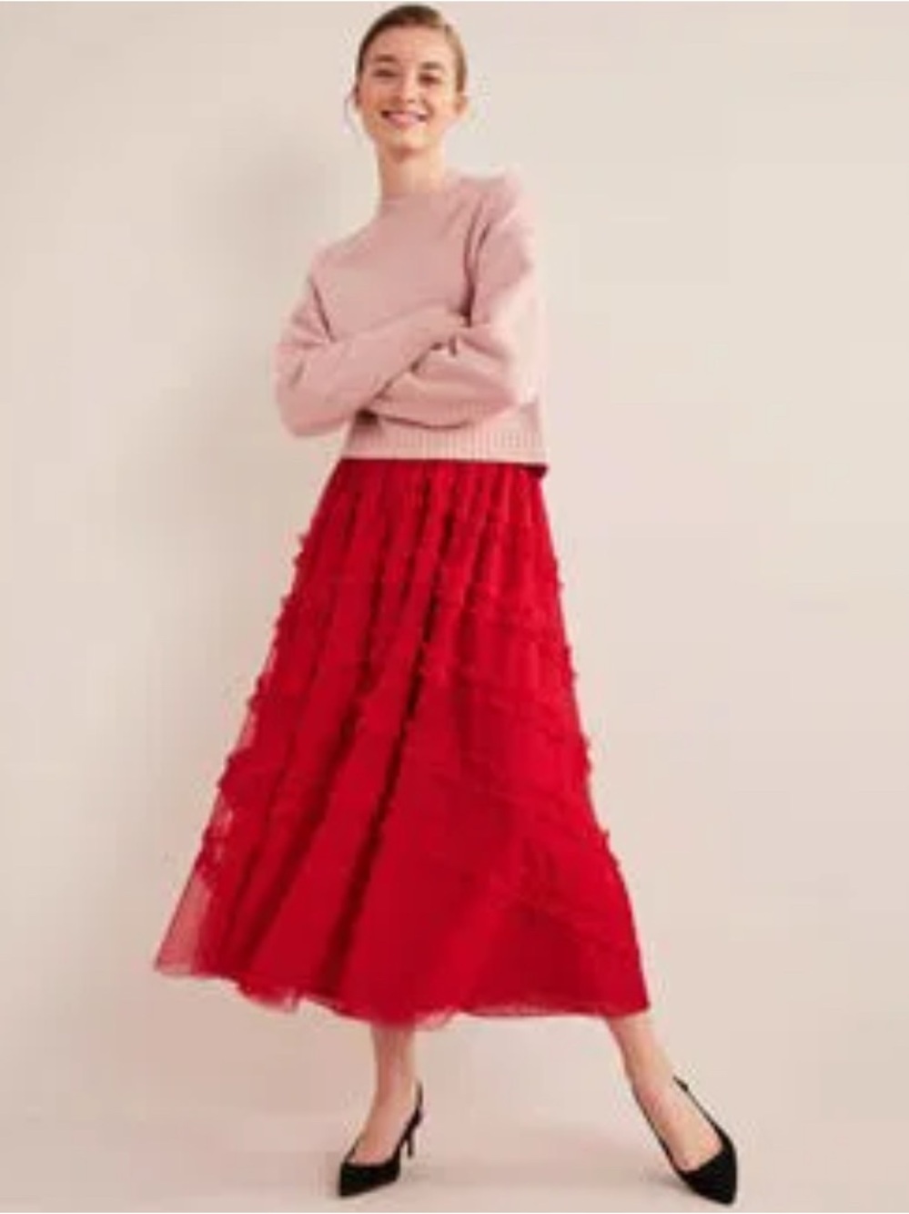 BODEN
Tulle Ruffle Occasion Midi Skirt 12